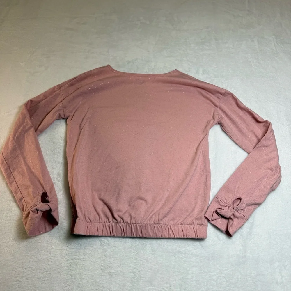 Carter's Dusty Pink V-Neck Top with Glitter